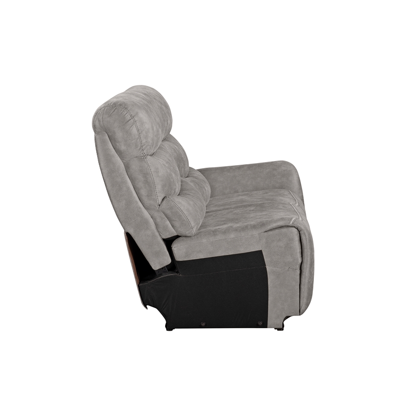 New Classic Furniture Kamari 3-Piece Fabric Manual Sectional Set in Gray