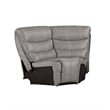 New Classic Furniture Kamari 3-Piece Fabric Manual Sectional Set in Gray