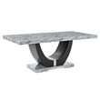 New Classic Furniture Lyra 7-Piece Wood Dining Table Set in Gray