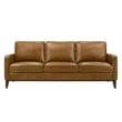 New Classic Furniture Caspar 2-Piece Leather Living Room Set in Caramel