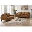 New Classic Furniture Caspar 2-Piece Leather Living Room Set in Caramel