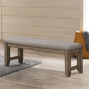 New Classic Furniture Harrisburg Wood Dining Bench in Walnut