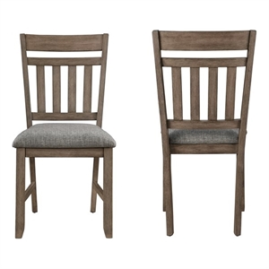 New Classic Furniture Harrisburg Wood Dining Chair in Walnut (Set of 2)