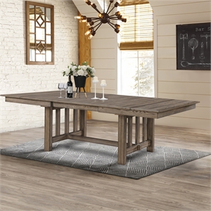 New Classic Furniture Harrisburg Wood Dining Table in Walnut
