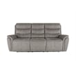 New Classic Furniture Kamari 3-Piece Fabric Power Living Room Set in Gray