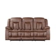 New Classic Furniture Morello Fabric Sofa with Power Footrest in Brown