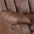New Classic Furniture Morello Fabric Sofa with Power Footrest in Brown