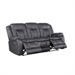 New Classic Furniture Morello Fabric Sofa with Power Footrest in Gray