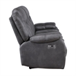 New Classic Furniture Morello Fabric Sofa with Power Footrest in Gray
