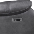 New Classic Furniture Morello Fabric Sofa with Power Footrest in Gray