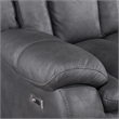 New Classic Furniture Morello Fabric Sofa with Power Footrest in Gray