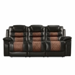 New Classic Furniture Nikko 2-Piece Faux Leather Manual Living Room Set in Brown