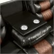 New Classic Furniture Nikko 3-Piece Faux Leather Manual Living Room Set in Brown