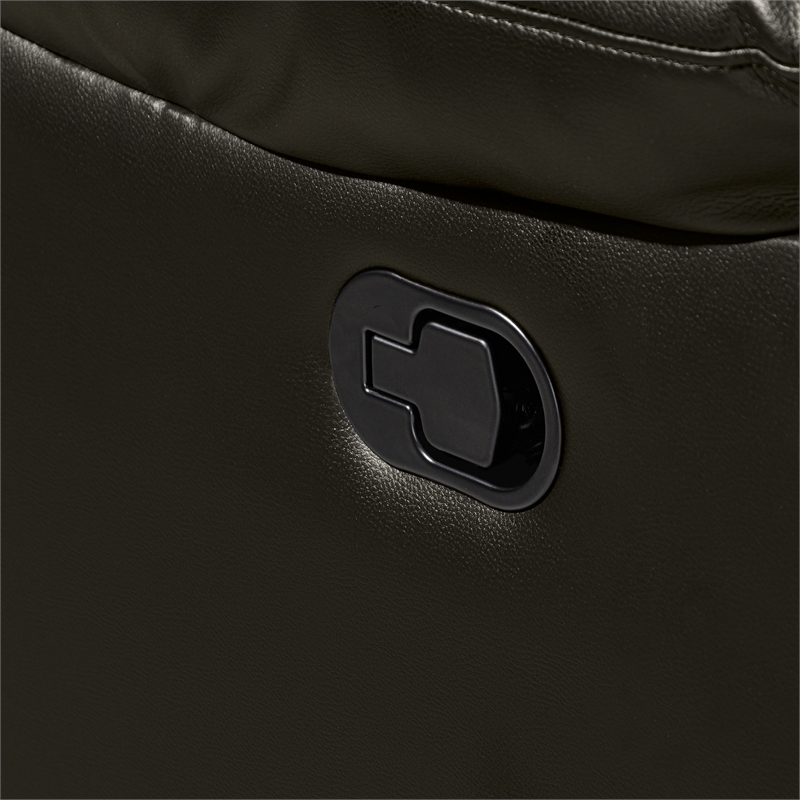 New Classic Furniture Nikko 3-Piece Faux Leather Manual Living Room Set in Brown