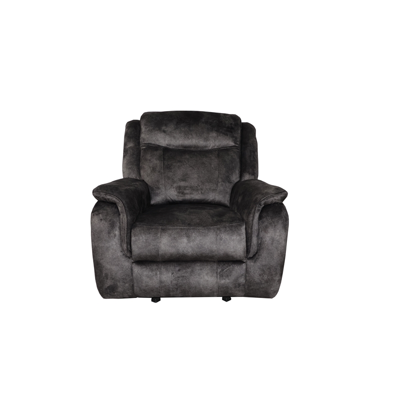New Classic Furniture Park City 3-Piece Fabric Manual Living Room Set in Slate