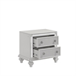 New Classic Furniture Stardust Wood 2-Drawer Nightstand in White