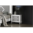 New Classic Furniture Stardust Wood 2-Drawer Nightstand in White