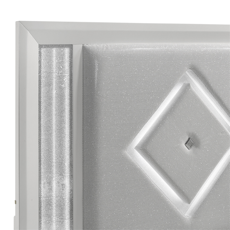 New Classic Furniture Stardust Solid Wood Queen Upholstered Bed in White