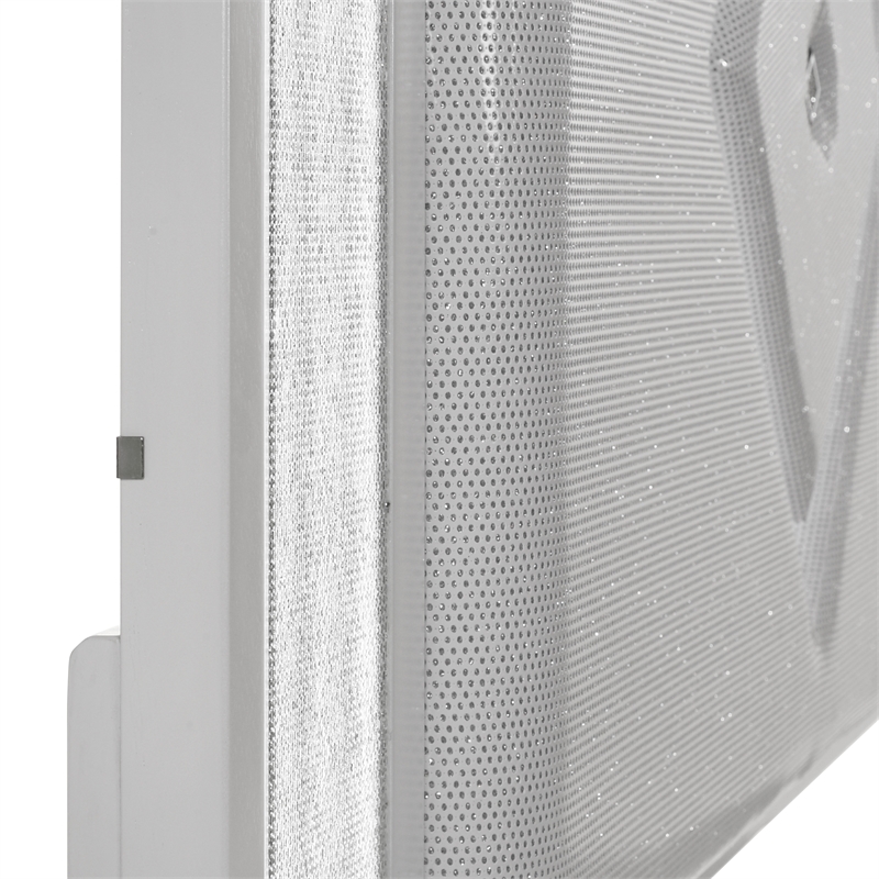 New Classic Furniture Stardust Solid Wood King Upholstered Bed in White