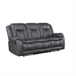 New Classic Furniture Morello Fabric Sofa with Dual Recliners in Gray