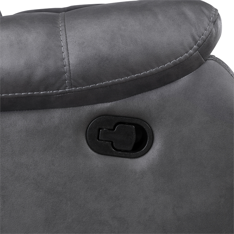 New Classic Furniture Morello Fabric Sofa with Dual Recliners in Gray