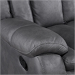 New Classic Furniture Morello Fabric Sofa with Dual Recliners in Gray