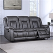 New Classic Furniture Morello Fabric Sofa with Dual Recliners in Gray