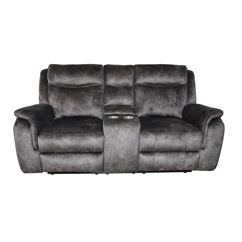 New Classic Furniture Park City 2-Piece Fabric Power Living Room Set in Slate