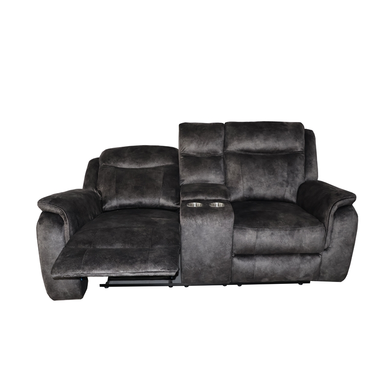 New Classic Furniture Park City 2-Piece Fabric Power Living Room Set in Slate