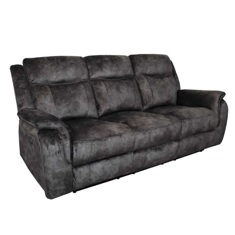 New Classic Furniture Park City 2-Piece Fabric Power Living Room Set in Slate