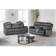 New Classic Furniture Park City 2-Piece Fabric Power Living Room Set in Slate