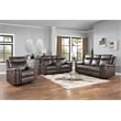 New Classic Furniture Quade 3-Piece Fabric Manual Living Room Set in Mocha