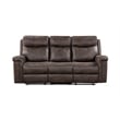 New Classic Furniture Quade 3-Piece Fabric Manual Living Room Set in Mocha