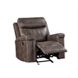 New Classic Furniture Quade 3-Piece Fabric Manual Living Room Set in Mocha