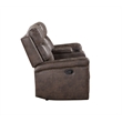 New Classic Furniture Quade 3-Piece Fabric Manual Living Room Set in Mocha