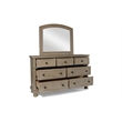 New Classic Furniture Allegra Wood 7-Drawer Dresser with Mirror in Pewter