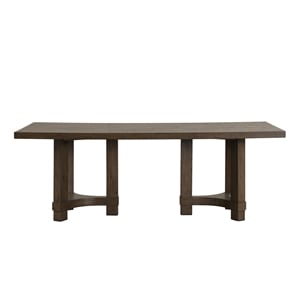 New Classic Furniture Cityscape Wood Rectangle Dining Table in Walnut