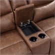 New Classic Furniture Ryland 3-Piece Fabric Power Living Room Set in Brown