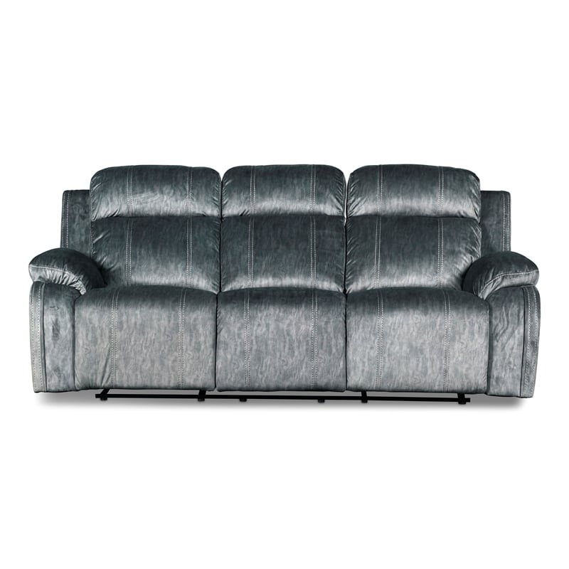 New Classic Furniture Tango 2-Piece Fabric Power Living Room Set in Shadow Gray