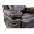 New Classic Furniture Kellen 3-Piece Faux Leather Manual Living Room Set - Brown
