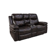 New Classic Furniture Kellen 3-Piece Faux Leather Manual Living Room Set - Brown