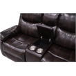 New Classic Furniture Kellen 3-Piece Faux Leather Power Living Room Set in Brown