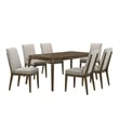 New Classic Furniture Maggie 7-Piece Wood Dining Table Set in Natural