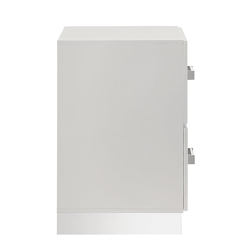 New Classic Furniture Europa Wood 2 Nightstand with Panels in White