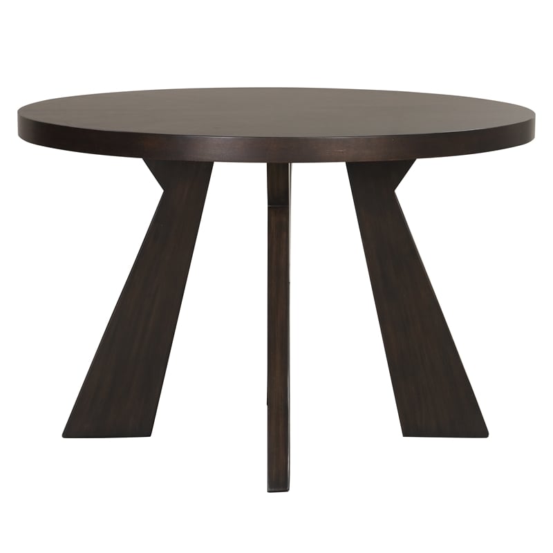 new classic furniture chestnut ridge 47&quot wood round dining table in brown