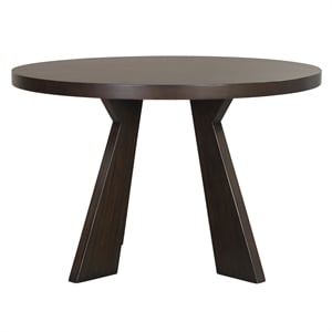 New Classic Furniture Chestnut Ridge 47&quot Wood Round Dining Table in Brown