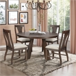 New Classic Furniture Chestnut Ridge 5-Piece Wood Round Table Set in Brown