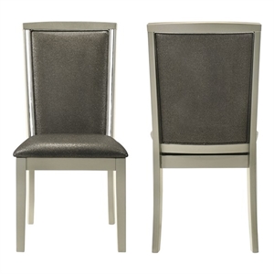 New Classic Furniture Lumina Wood Dining Chair in Silver Gray (Set of 2)