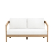 New Classic Furniture Wesley 4-pc Wood Patio Conversation Set in Natural/White
