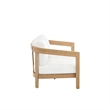 New Classic Furniture Wesley 4-pc Wood Patio Conversation Set in Natural/White